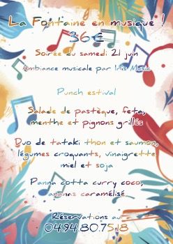 Menu Fete de la musique